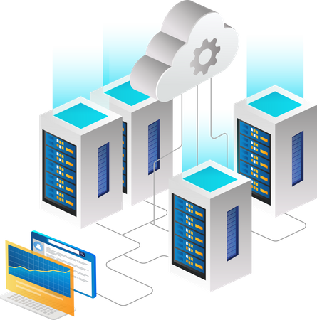 Security control and maintain cloud server  Illustration