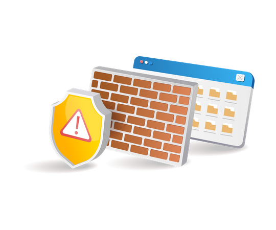 Security Firewall  Illustration