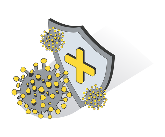 Security From Coronavirus  Illustration