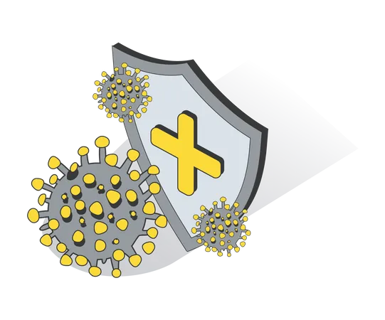 Security From Coronavirus  Illustration