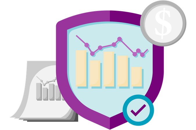 Security guarantee of buying and selling shares  Illustration