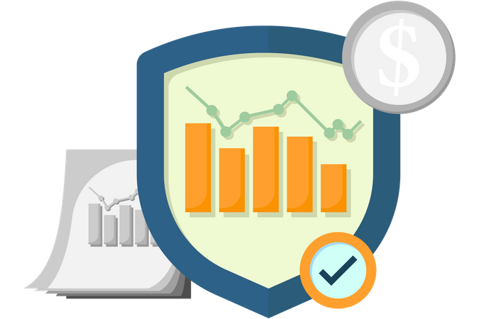 Security guarantee of buying and selling shares  Illustration