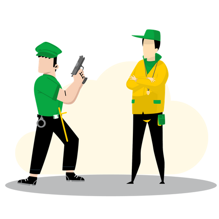 Security guards  Illustration