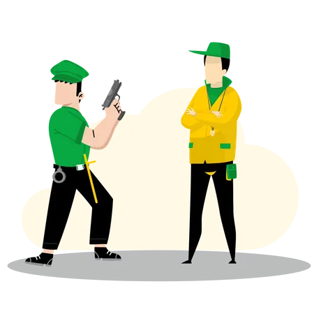 Security guards  Illustration