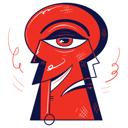 Security keyhole  Illustration
