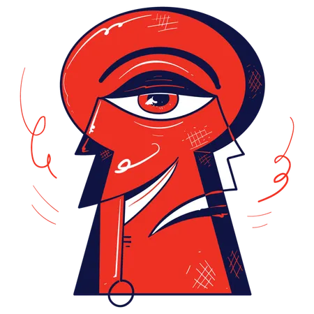 Security keyhole  Illustration