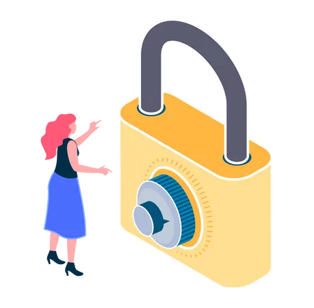 Security lock  Illustration