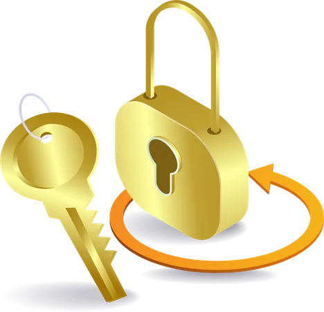 Security locks and keys  Illustration