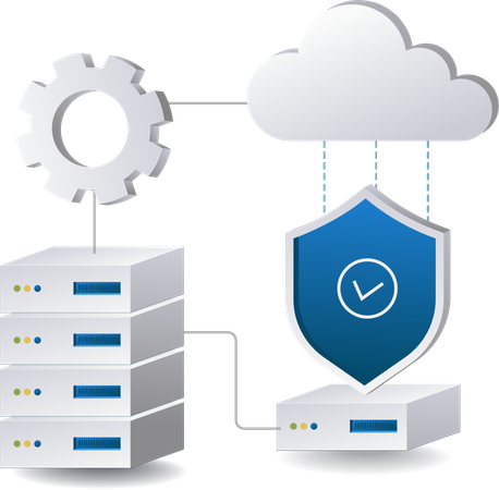 Security maintenance of data stored on cloud servers  Illustration