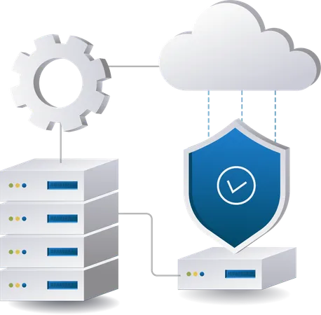 Security maintenance of data stored on cloud servers  Illustration