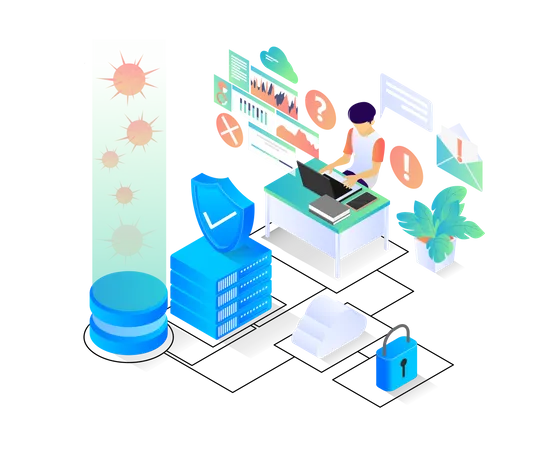 Security Network  Illustration