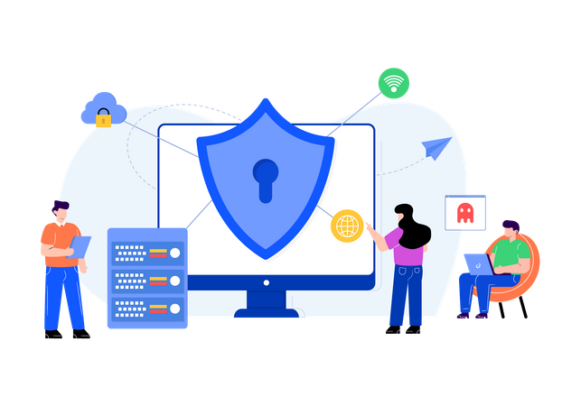 Security Network  Illustration