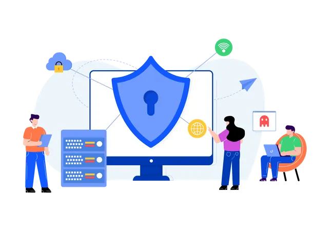 Security Network  Illustration