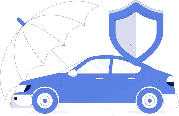 Security of automobile  Illustration