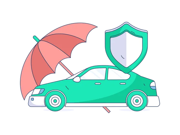 Security of automobile  Illustration