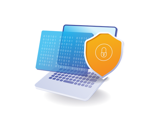 Security of computer from malware viruses  일러스트레이션