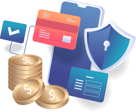 Security of online payment Illustration