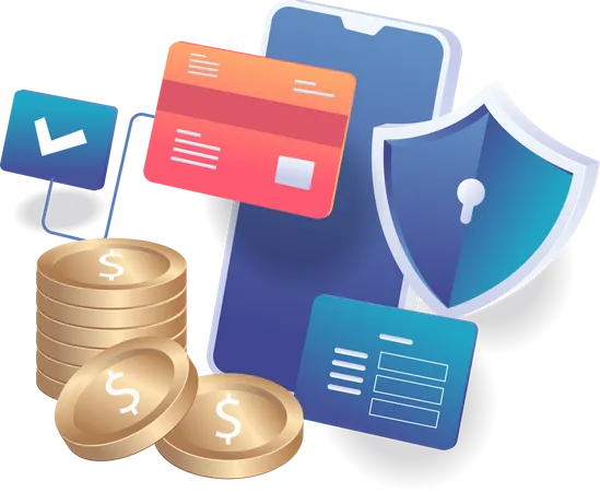 Security of online payment Illustration