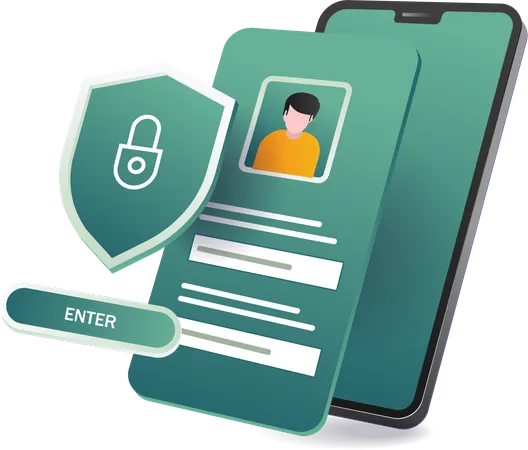 Security of personal data on accounts  Illustration