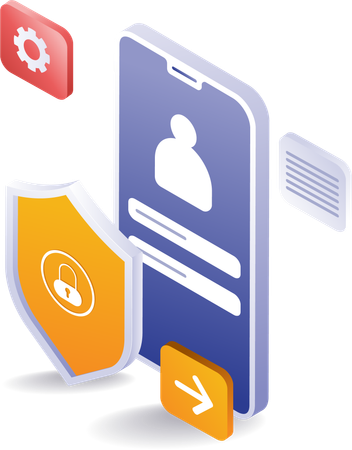 Security of personal smartphone account data  Illustration