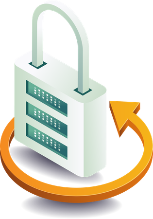 Security padlock symbol  Illustration