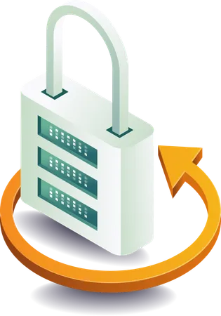 Security padlock symbol  Illustration