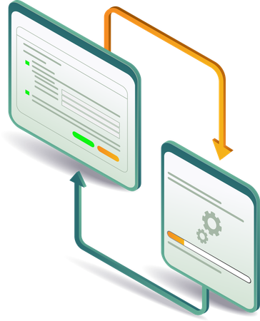 Security password screen window process and loading repair  Illustration