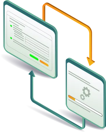 Security password screen window process and loading repair  Illustration