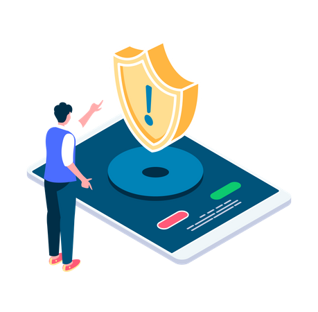 Security warning  Illustration