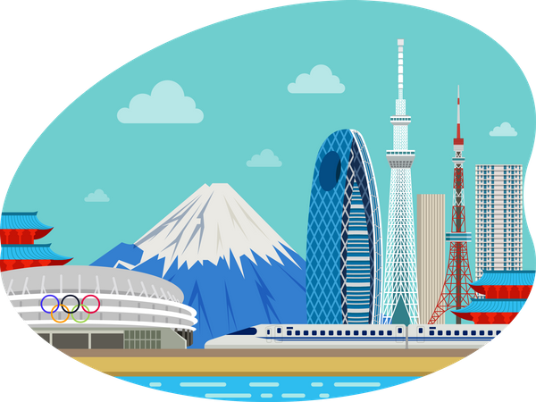 Sede olímpica  Ilustração