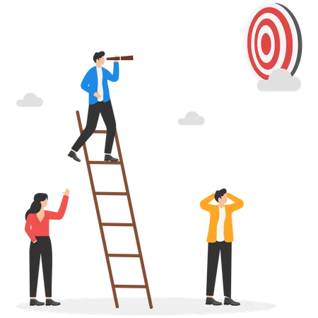Seeing a business goal  Illustration