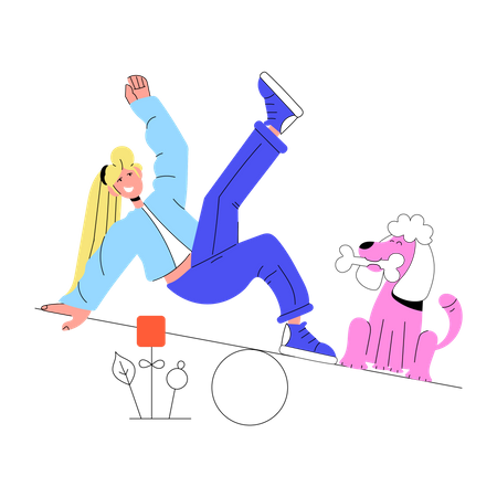 Seesaw Training  Illustration