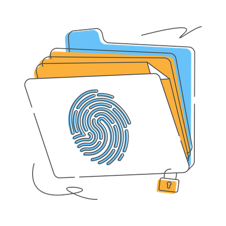 Segurança biométrica  Ilustração