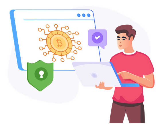 Segurança bitcoin  Ilustração