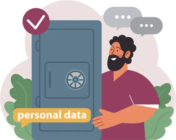 Segurança de dados pessoais  Ilustração
