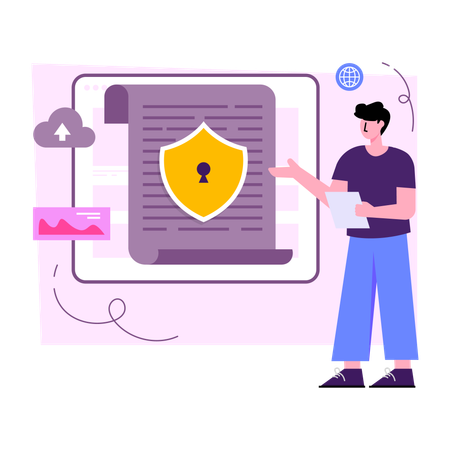 Segurança de documentos  Ilustração