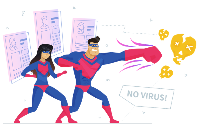 Segurança de privacidade on-line  Ilustração