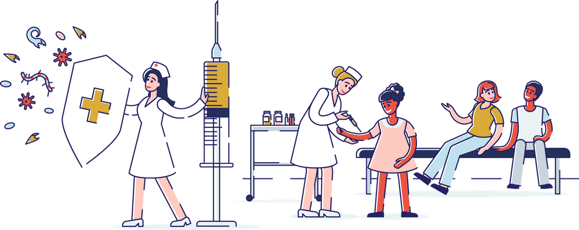 Segurança de saúde infantil  Illustration