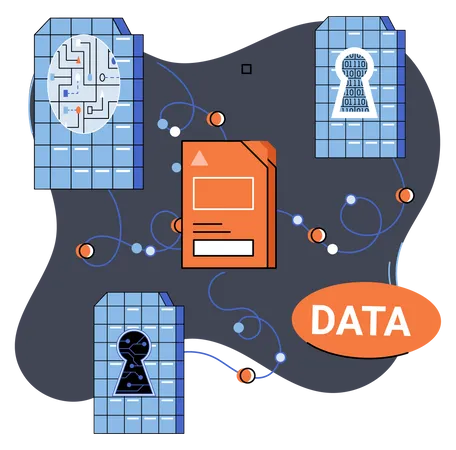 Segurança e privacidade de dados  Ilustração