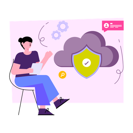 Segurança na nuvem  Ilustração