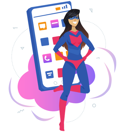 Segurança para celulares  Ilustração