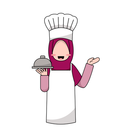 Segurando a cozinha  Ilustração