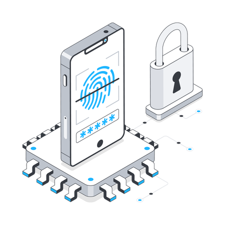 Seguridad biometrica  Ilustración