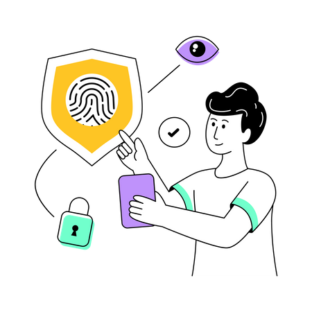 Seguridad biometrica  Ilustración