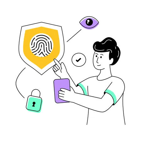 Seguridad biometrica  Ilustración