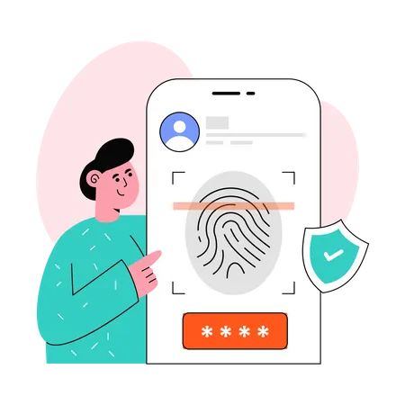 Seguridad biometrica  Ilustración