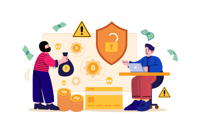 Seguridad bitcoin  Ilustración