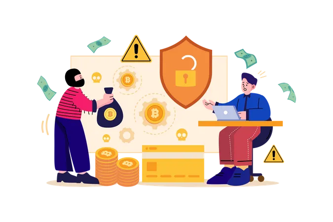 Seguridad bitcoin  Ilustración