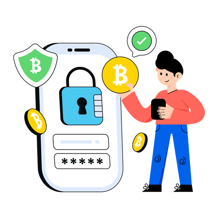 Seguridad bitcoin  Ilustración