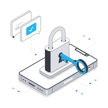 Seguridad de aplicaciones móviles  Ilustración